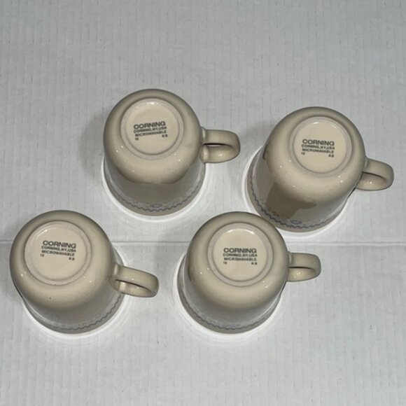 Corelle Needlepoint 3.5" Mugs Cups Set of 4 - Picture 6 of 8